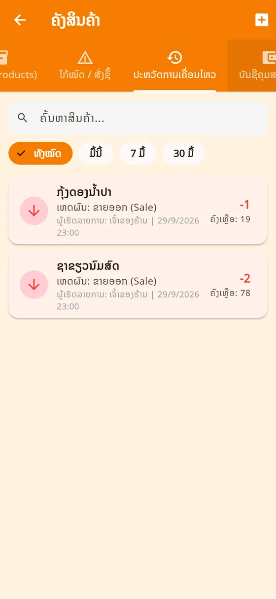 ປະຫວັດການເຄື່ອນໄຫວ