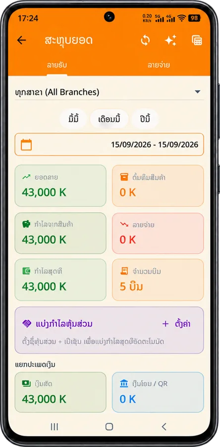 ລາຍງານສະຫຼຸບຍອດ